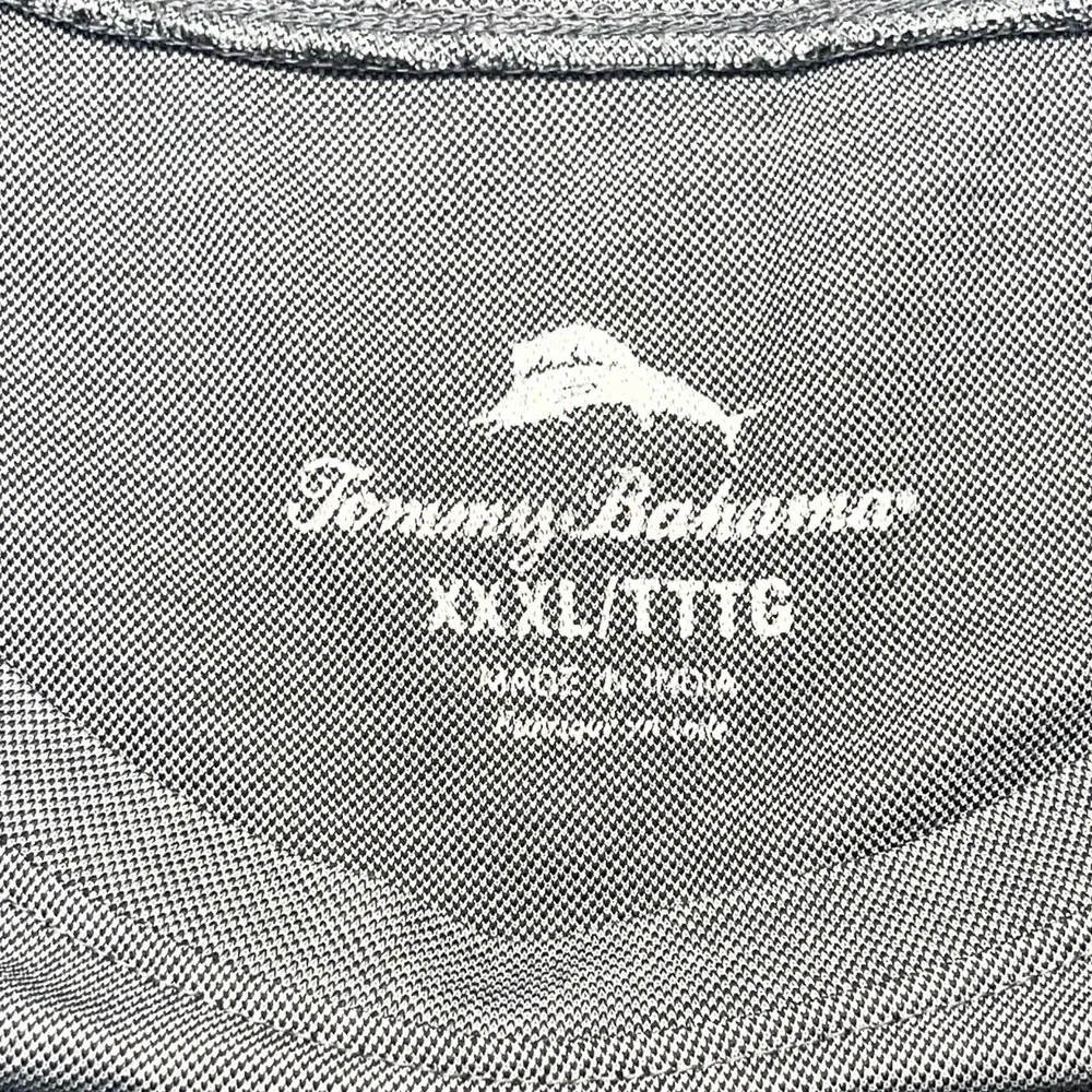 Tommy Bahama T-Shirt Mens XXXL Short Sleeve Breathable Poly Blend Grey Solid